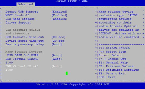 BIOS Setup — RSAVP